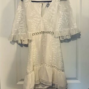 Selfie Leslie Ivory Satin Dress